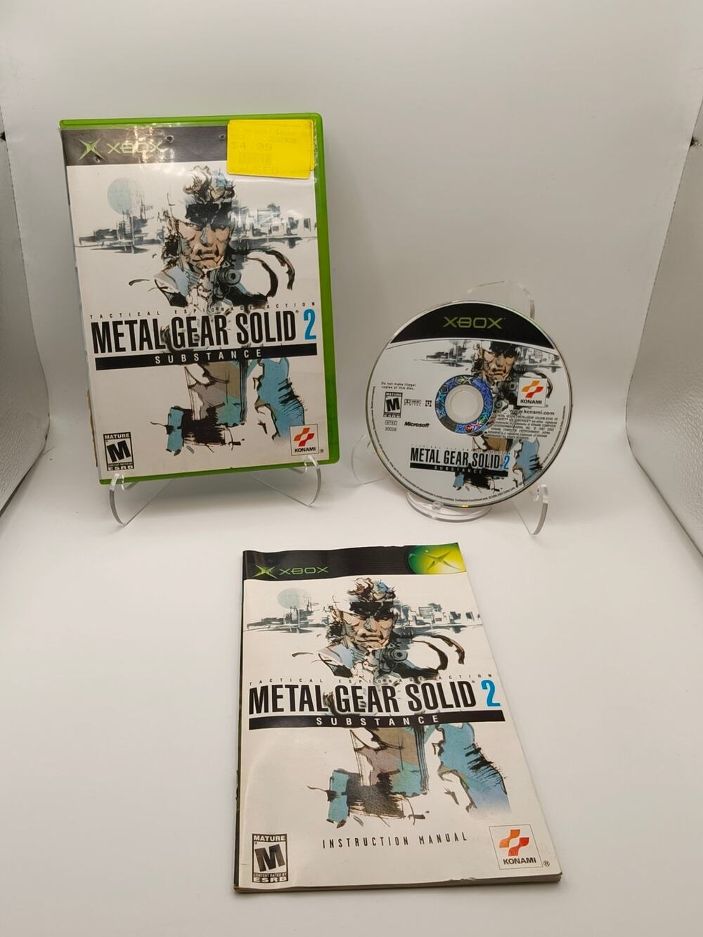 Metal Gear Solid 2 Substance Xbox CIB Manual